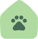 An icon with a paw in the middle